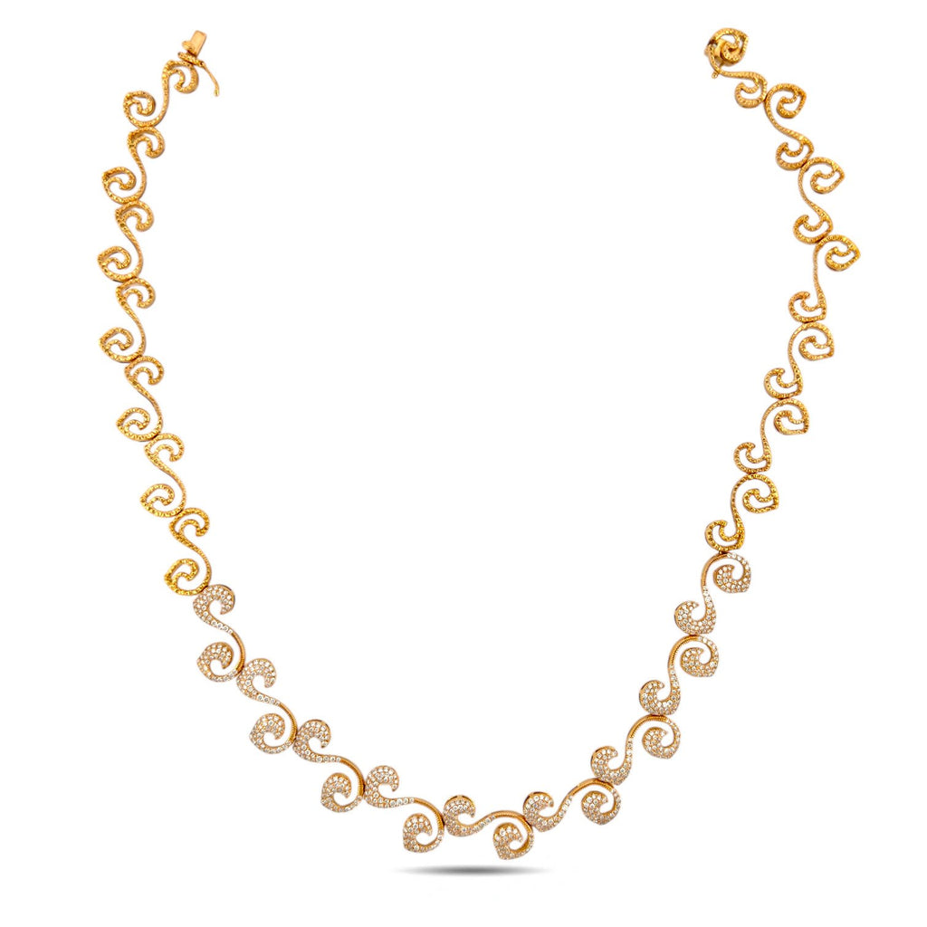 18K Rose Gold 3.06ct Diamond Link Necklace