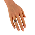 Antique Imperial Russian 56K Rose Gold and 0.85ct Diamond Ring