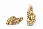 18K Yellow Gold and 3.84ct Diamond Earrings