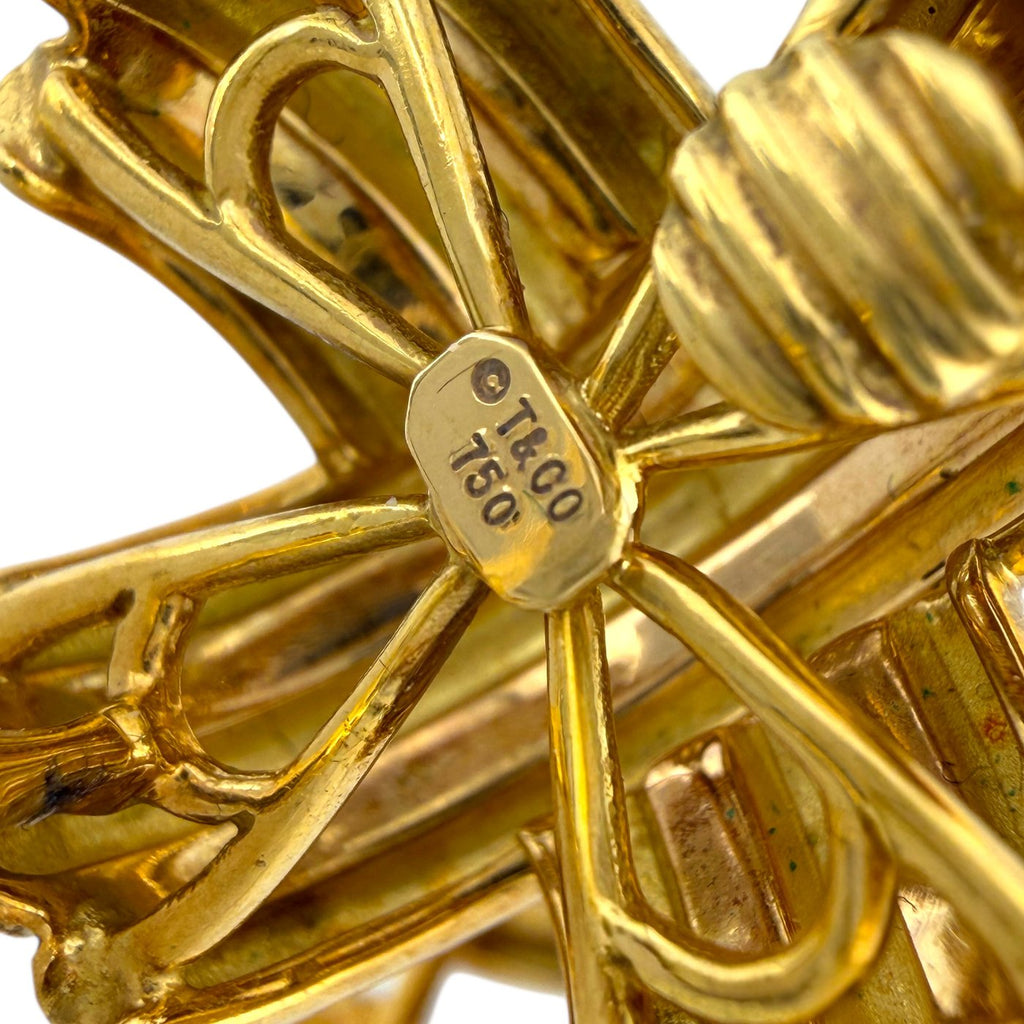 18K Yellow Gold Tiffany and Co. Cross Earrings