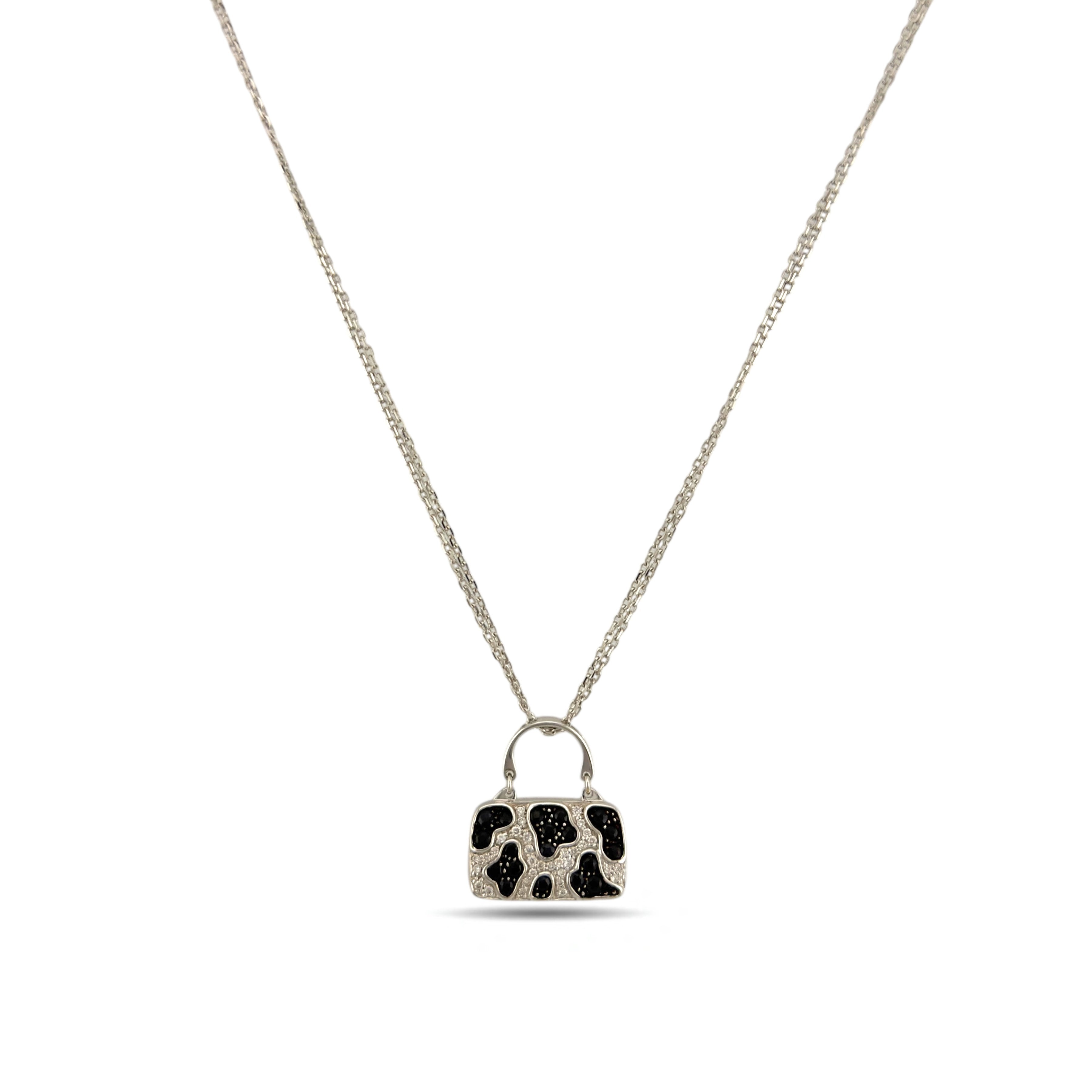 Mirabelle 18K White Gold 0.28ct Diamond Bag Pendant