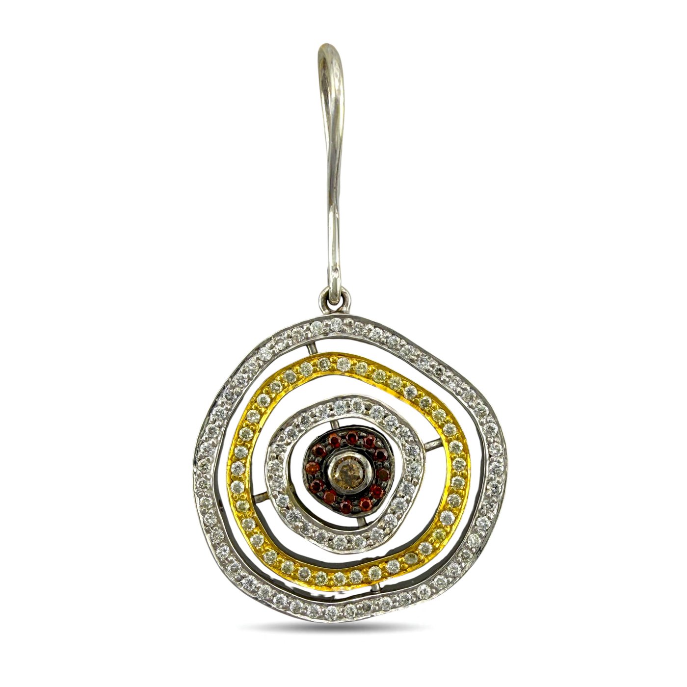 Platinum 5.00ct Diamond Convertible Circle Earrings