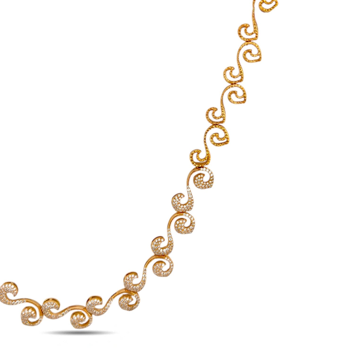 18K Rose Gold 3.06ct Diamond Link Necklace