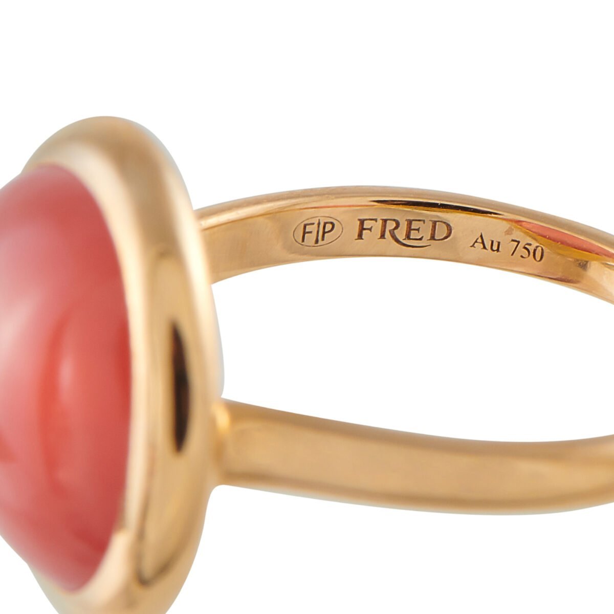 Fred of Paris Belles Rives 18K Rose Gold Rhodochrosite Ring