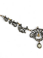 Imperial Russian Period Antique 56K Gold (14K) and 3.01ct Diamond Necklace