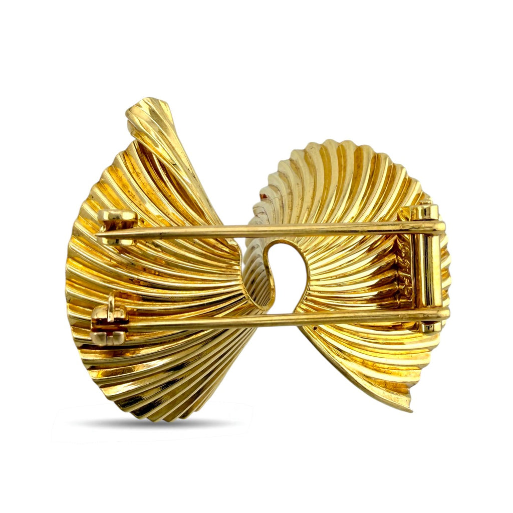 Tiffany & Co. 14K Yellow Gold Abstract Woven Brooch
