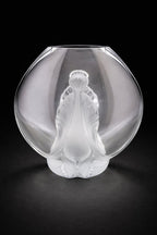 Lalique Garance Abstract Aquatic Vase in Polished and Frosted Crystal France