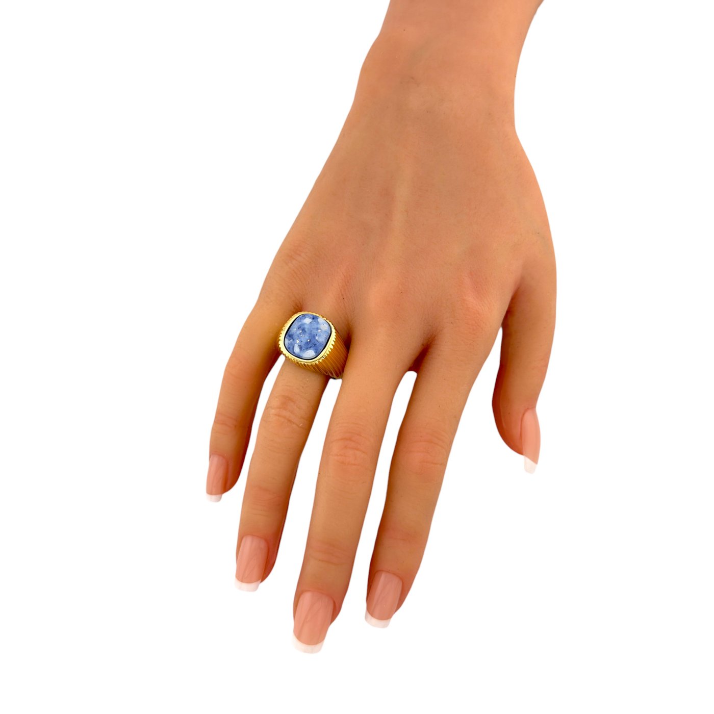 Vintage 14K Yellow Gold Lapis Lazuli Ring