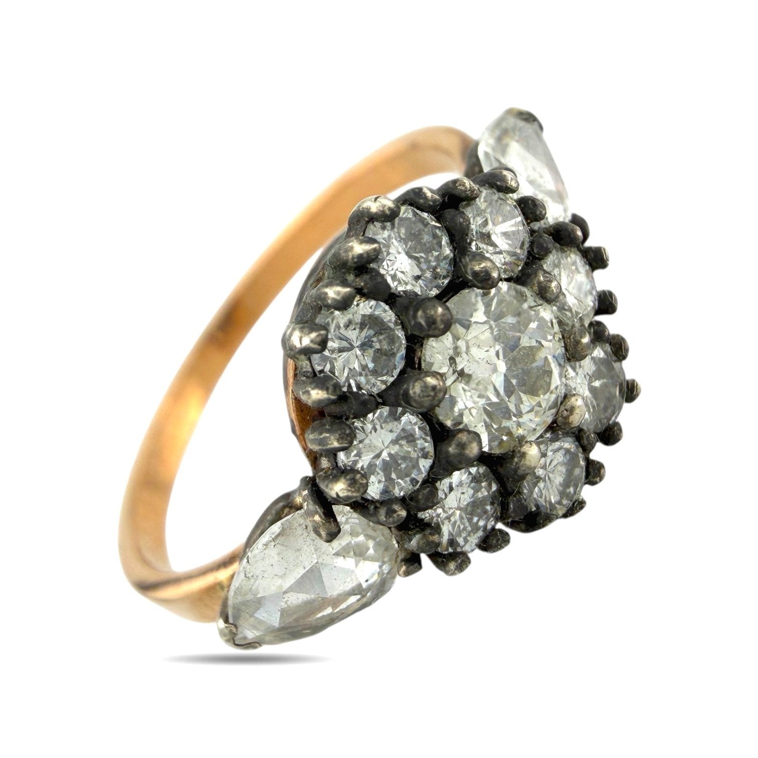 Faberge - 14 kt. Rose gold, Faberge 56  Rose Gold 1.45ct Diamond Ring   -  1.45ct. tw. Diamond