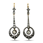 14K Yellow Gold Imperial Russian 2.00ct Diamond Dangle Earrings