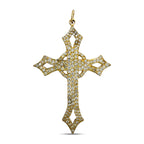 14K Yellow Gold 1ct Diamond Cross Pendant