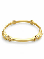 14K Yellow Gold 0.12ct Diamond Cheetah Head Link Bracelet