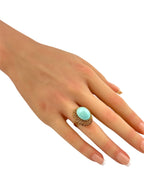 18K Yellow Gold Ring with Turquoise Stone