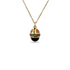 Imperial Russian Faberge Jewelled 56K Gold and Enamel Egg Pendant Henrik Wigstrom