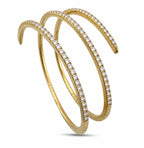 14K Yellow Gold 5.6ct Diamond Flexible Arm Bracelet