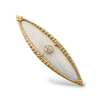 A Faberge 56K Gold Diamond and Enamel Brooch St Petersburg, 1900-1917