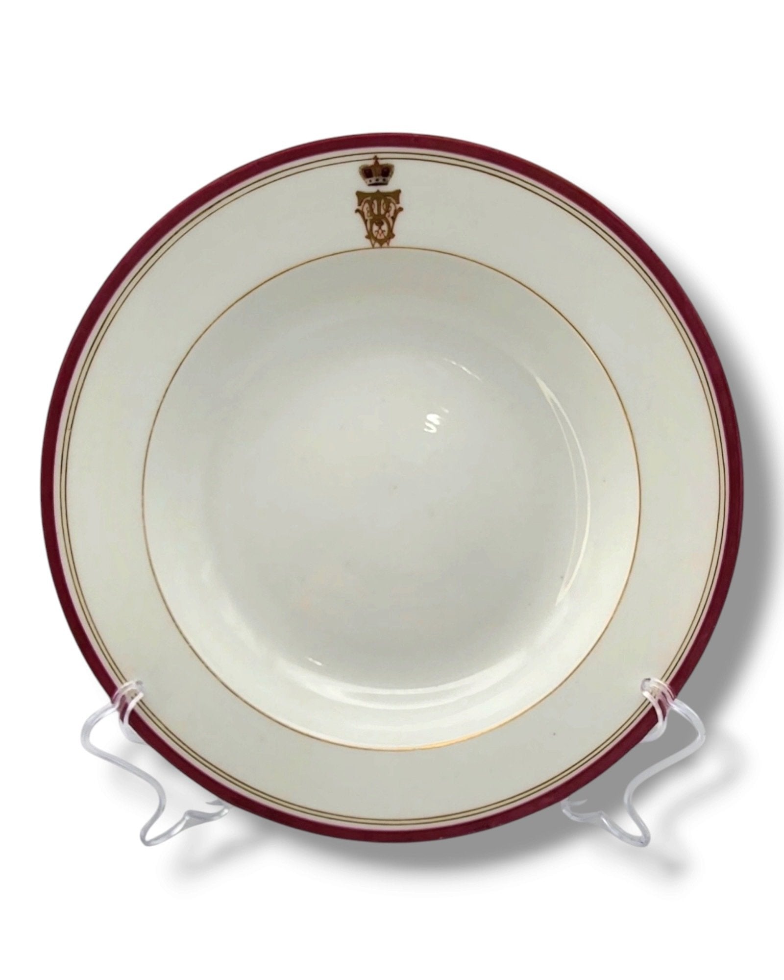 Imperial Russian Porcelain Plate St. Petersburg period of Emperor Alexander II Circa 1850
