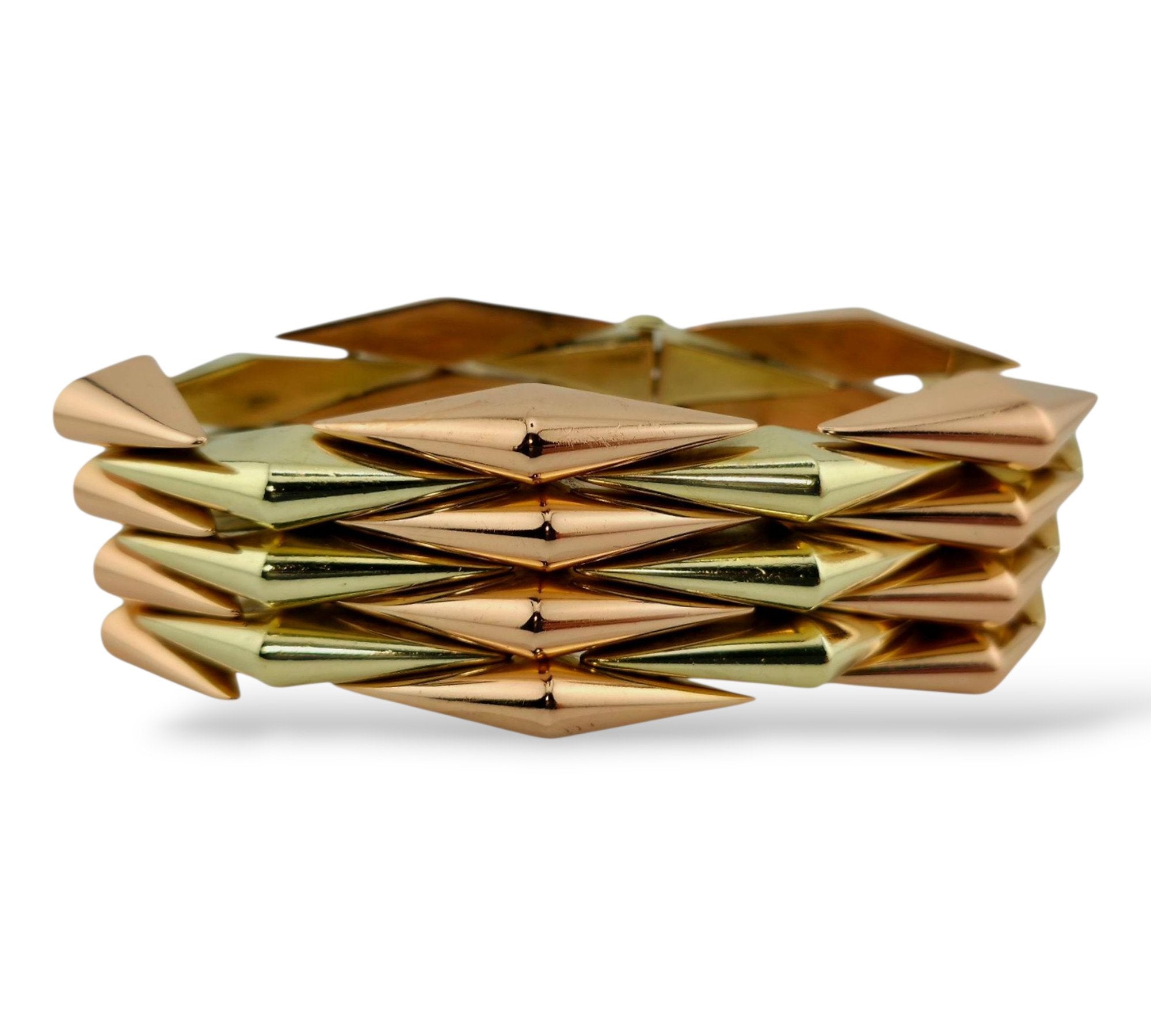 Bronia 14K Two-Tone Retro Gold Bracelet