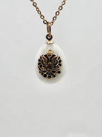 K. Faberge Russian Antique Gold Diamond & Blue Enamel Egg Pendant 1890s