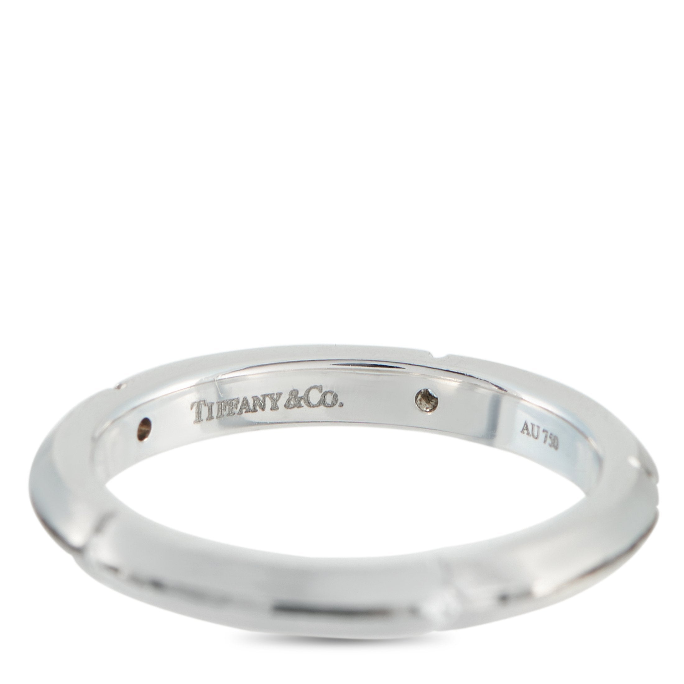 Tiffany & Co. - 18 kt. White gold, Tiffany & Co. 18K White Gold Diamond Band Ring