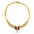 Grand 18K Yellow Gold 4.25ct Diamond and 2.00ct Ruby Necklace -  6.25ct. tw. Diamond (Natural)  - Ruby