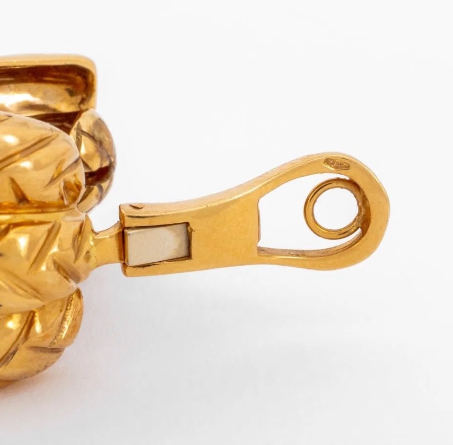 Vintage 18K Yellow Gold & 1.08ct Diamond Huggie Earrings