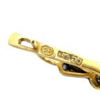 Imperial Russian 56K Yellow Gold 1.40ct Diamond and Red Enamel Earrings