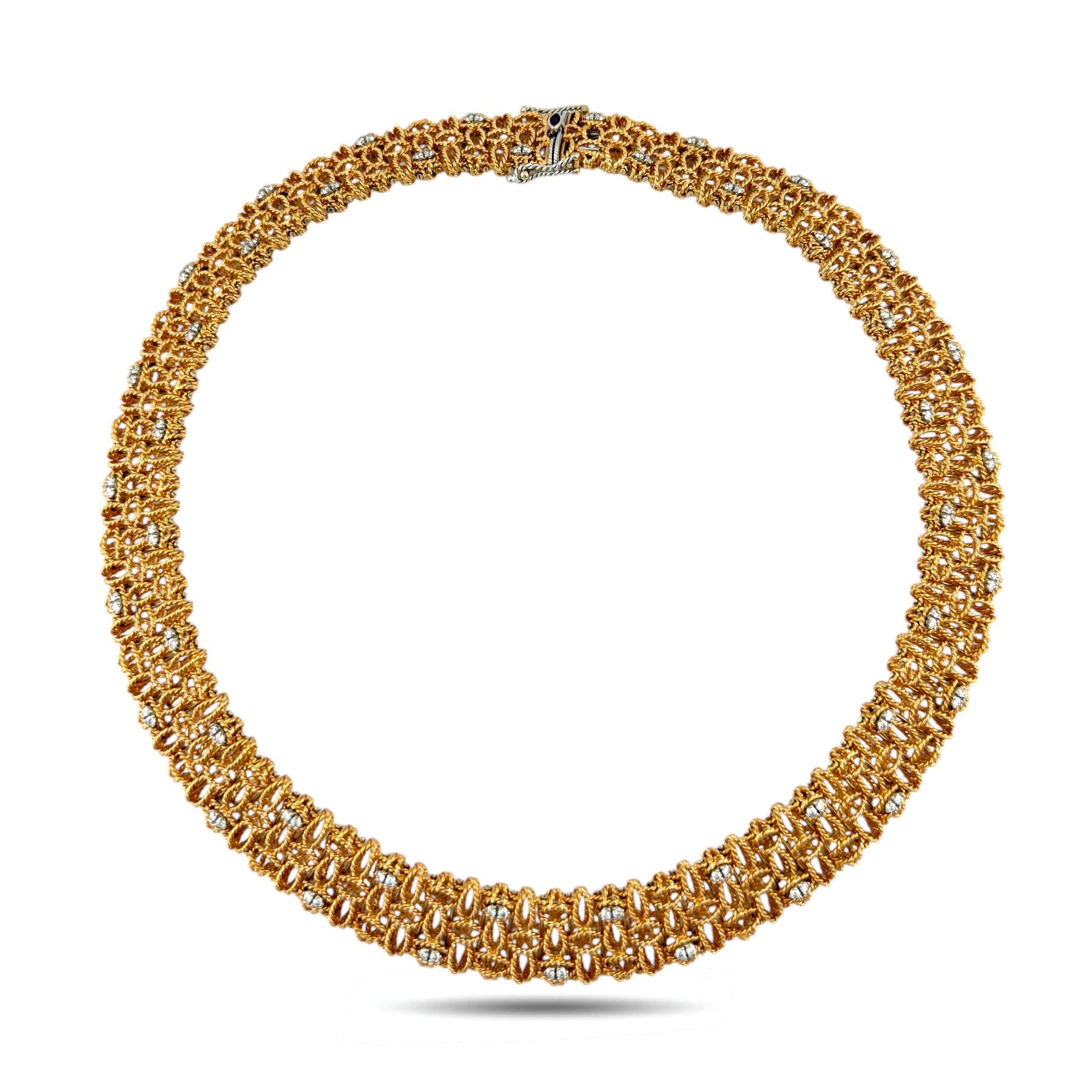 Roberto Coin 18K Rose Gold and 2.5ct Diamond Necklace and Earrings Set