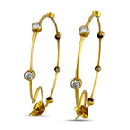18K Yellow Gold 1.70ct Diamond Hoop Earrings
