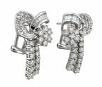 14K White Gold Flexible 2.0ct Diamond Strand Earrings