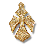 18K Gold Cross Pendant with 3.15ct Diamonds
