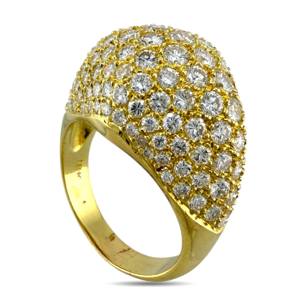 18K Yellow Gold Radiant Cascade 2.62ct Diamond Ring