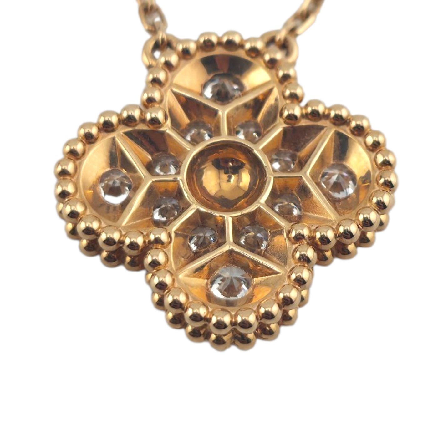 Van Cleef & Arpels - Necklace - 18K Rose gold, Vintage Alhambra pendant, 18K Rose Gold, round diamonds