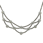 18K White Gold 6.0ct Diamond & Champagne Diamond Flexible Necklace with Certificate