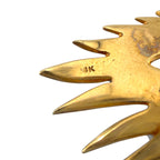 14K Tri-Color Gold 1.0ct Diamond Eagle Silhouette Large Brooch
