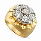 14K Yellow Gold Bold 2.00ct Diamond Cluster Ring, Yellow gold -  2.0ct. tw. Diamond