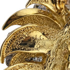 14K Yellow Gold 1.62ct Diamond Sculptural Cluster Brooch