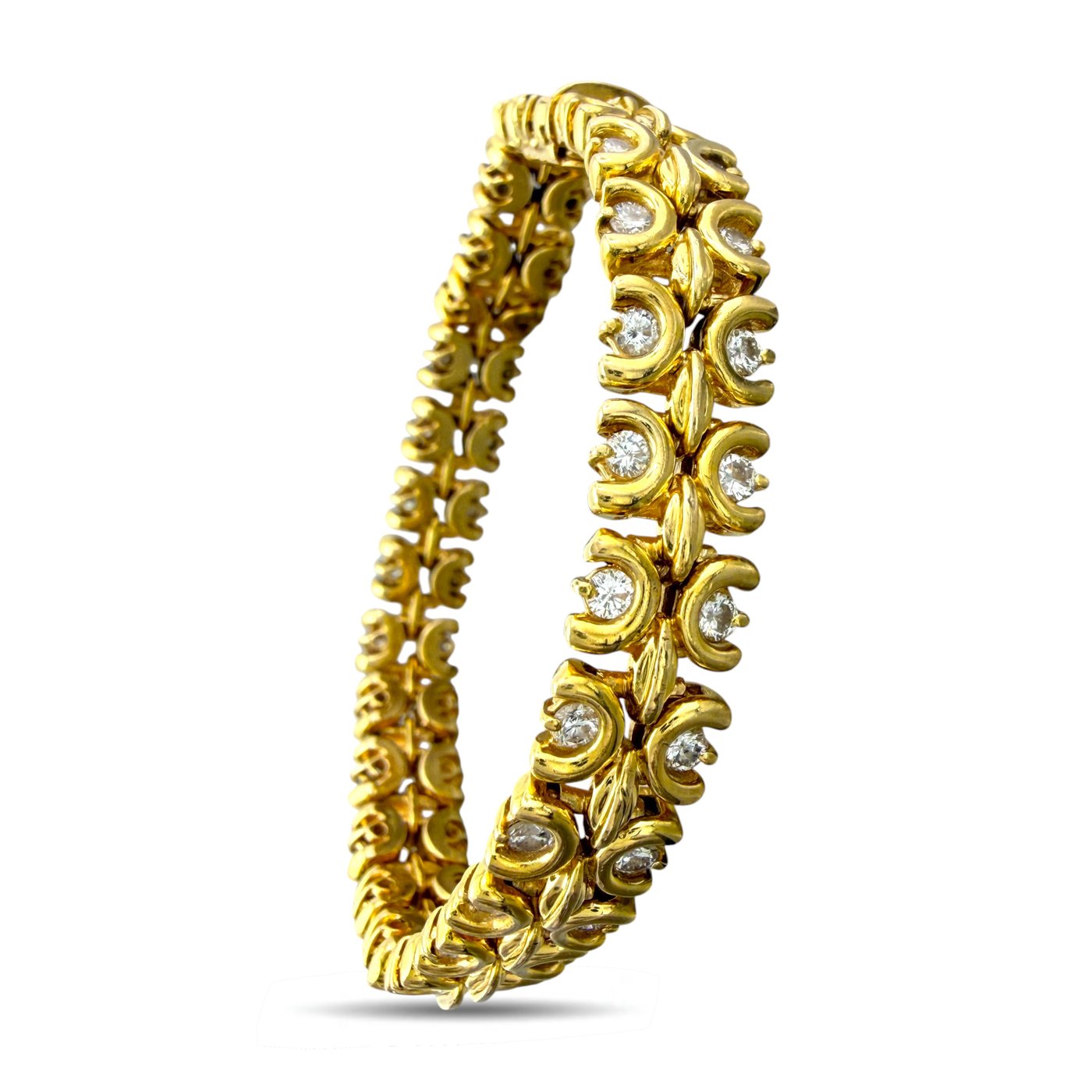 14K Yellow Gold 4.2ct Diamond Bracelet