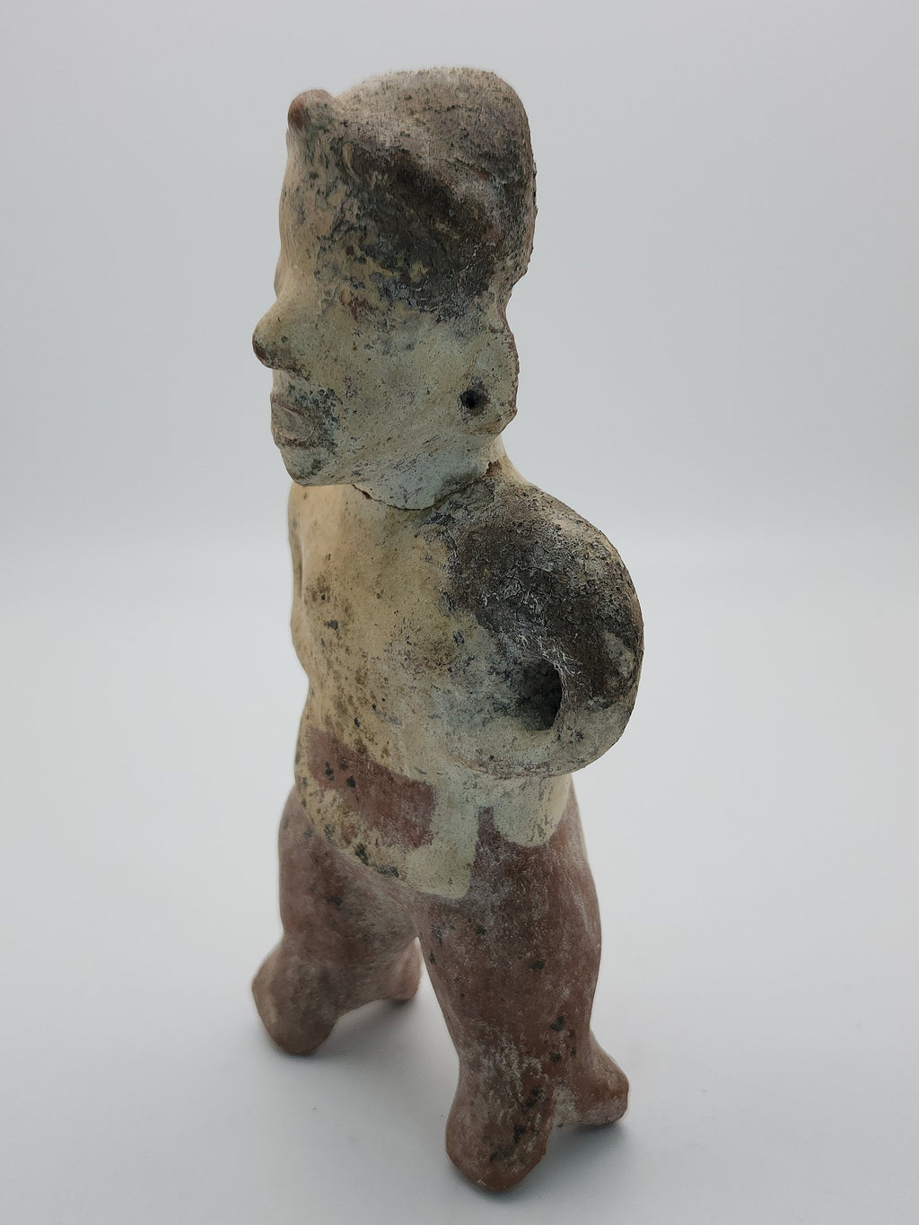 Colima Pottery Standing Large Figure Pre-Columbian, West Mexico, Colima, Circa 300 BCE to 300 CE - 20 cm
