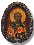 Antique Pavel Ovchinnikov Russian Silver Icon Circa 1909-1917