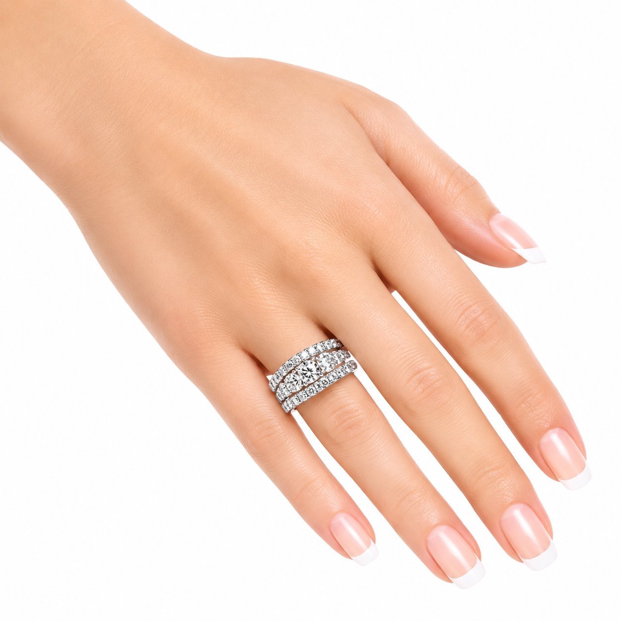 14K White Gold and 3.0ct Diamond Ring