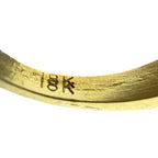 Sculpted 18K Yellow Gold and 0.75ct Diamond Ring