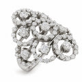 Damiani white gold diamond circular ring