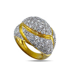 18K Yellow Gold Cocktail Ring with 2.55ct of Diamonds