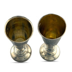 Imperial Russian 84 Zolotnik Silver Pair of Antique Cups