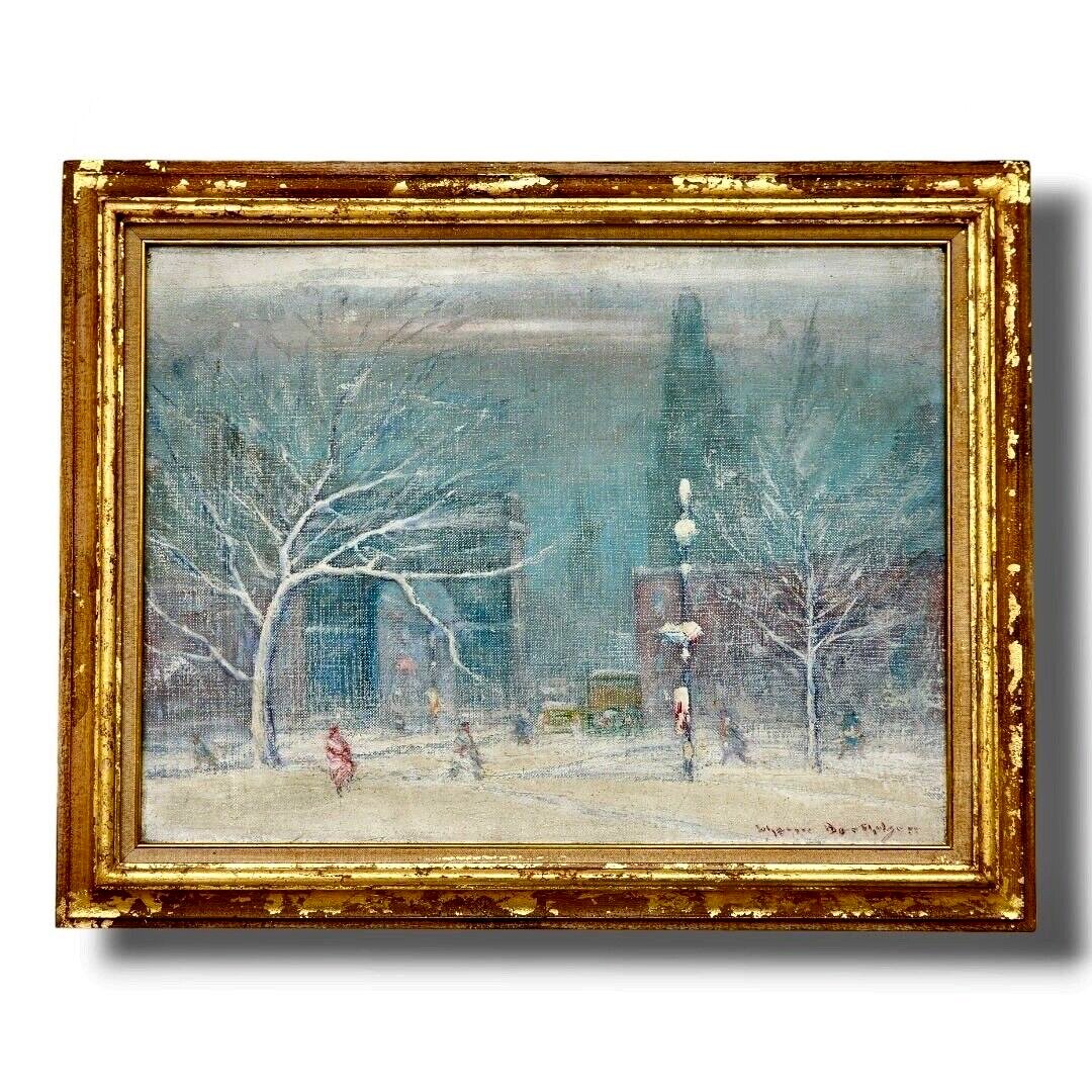 Washington Square Park in Winter Painting
