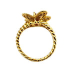 Graff 18K Yellow Gold Diamond and Ruby Butterfly Ring
