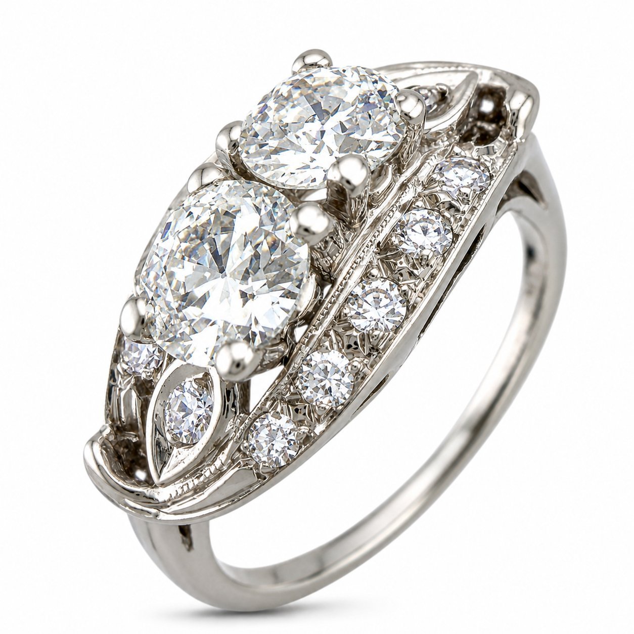 14K White Gold & 0.70ct Diamond Ring