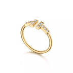 Tiffany & Co. T Wire 18K yellow gold diamond ring