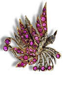 Swan 18K Yellow Gold and 1ct Diamond Brooch